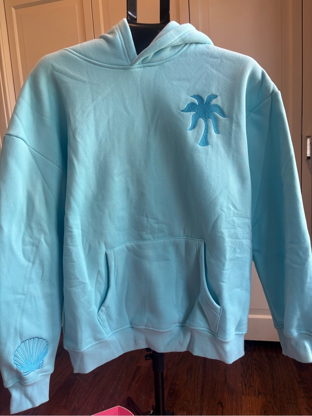 "Hawaii Hibiscus" Hoodie in Aqua